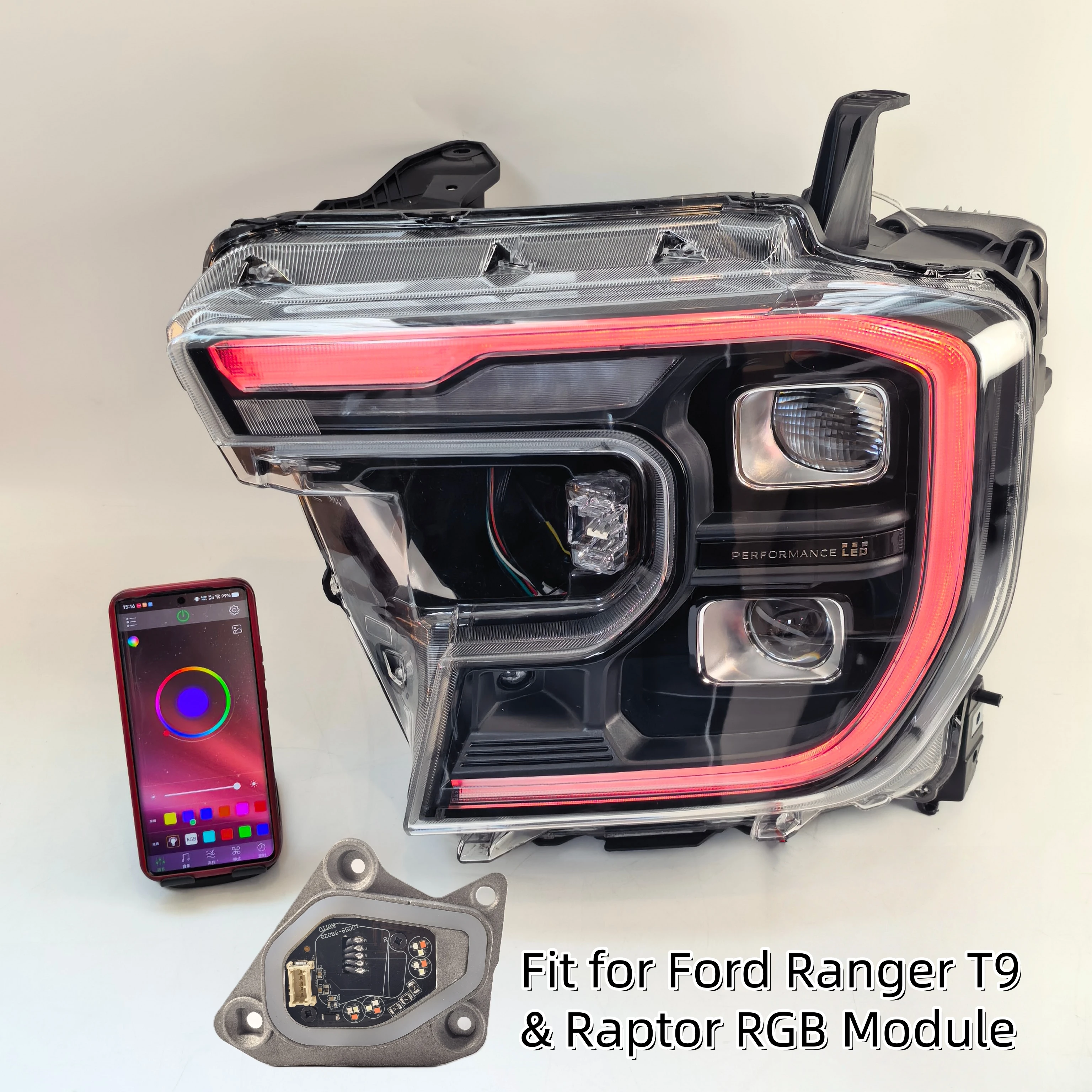 

Для Ford Ranger T9 Raptor: Модуль RGB LED DRL (дневные ходовые огни) с радиатором