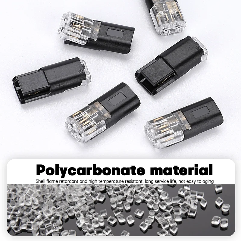 2-50 stuks dubbele draad plug-in connector waterdichte elektrische connector met vergrendelingsgesp 2-pins 2-weg universele compacte draad