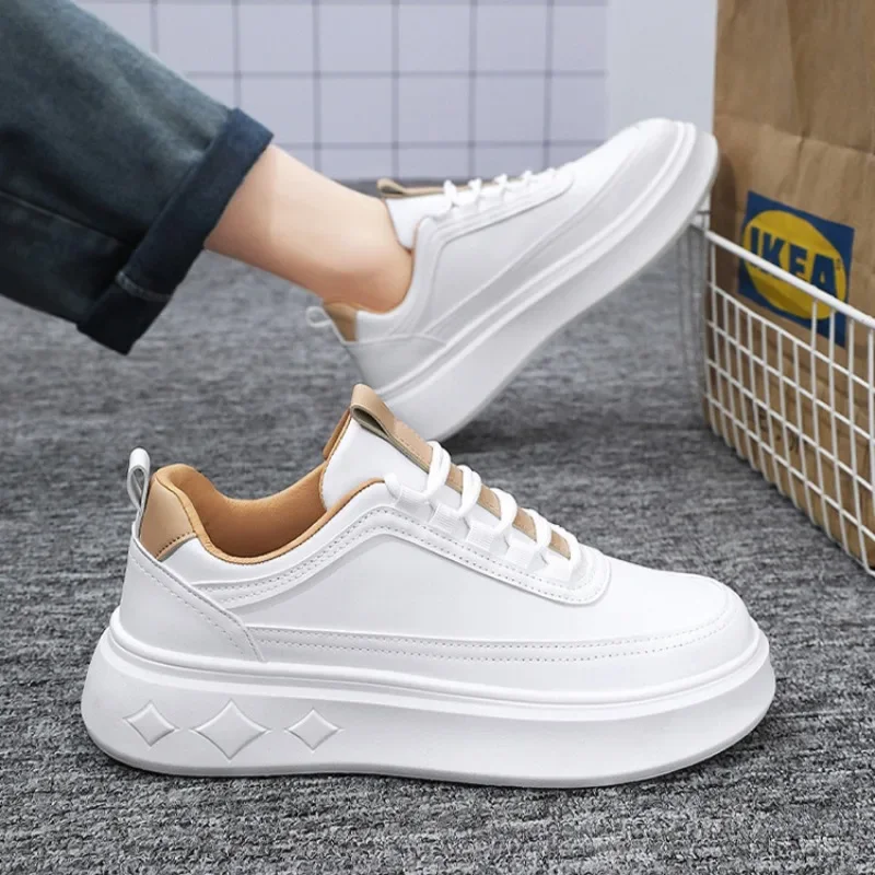 High Quality Men's Sneakers Summer New Breathable Little White Shoes Fashion Versatile Platform Sports Leisure Board Shoe Hombre