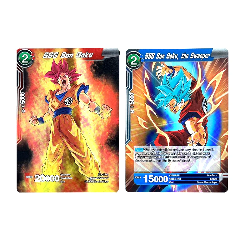 Bandai-Dragon Ball Flash Cards, Son Goku Vegeta IV, Freeza Ultra Blue Saiyan TCG Anime Game, Original Rare Collectible Gift, 50pcs