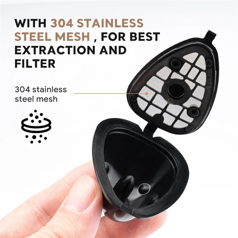 

A005-Reusable Tea Coffee Capsule For Nestel ST9662.62 Coffee Maker Machine Refillable Filter Pods With Powder Holder