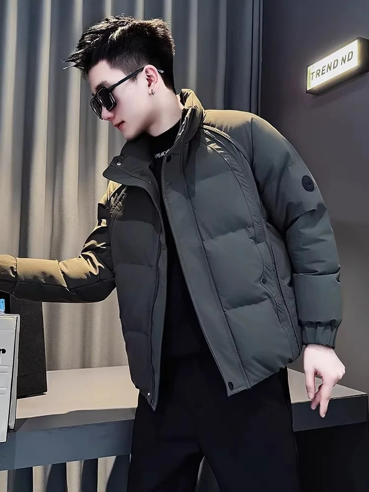 

Мужское зимнее хлопковое пальто премиум-класса, теплая рабочая одежда, приталенный крой, повседневный деловой стиль, длинный рукав, застежка-молния