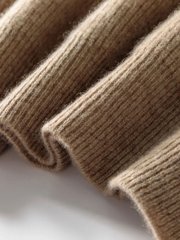 Men Turtleneck Wool Pullover Autumn Winter Thick Cashmere Sweater Basic Long Sleeve 100% Merino Wool Knitwear Soft Warm Clothing