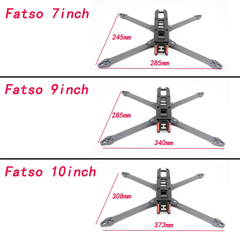 

Fatso 7/10/11 inch FPV Drone Frame Kit - 318mm/427mm/459mm Carbon Fiber Lightweight Quadcopter,Compatible with DJI O3 Air Unit