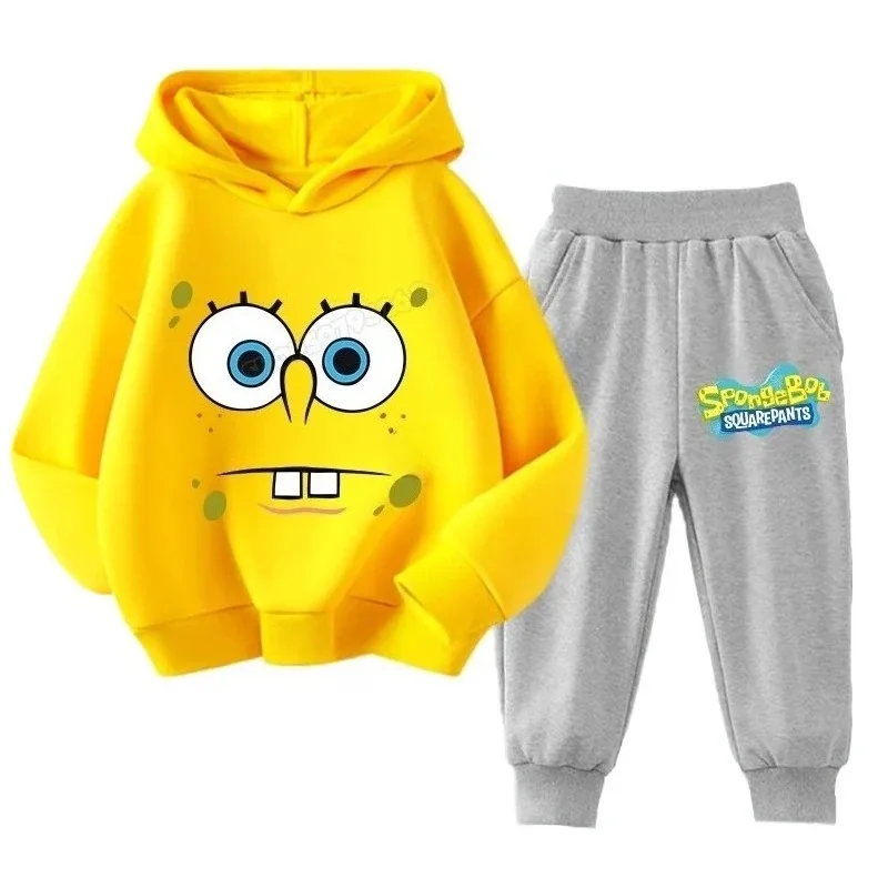 Niedliches Patrick Star Cartoon-Print Hoodie-Set für Kinder, lässiges Langarm-Oberteil + Hose, Baby Jungen Mädchen Kleidungssets, Sportbekleidung – Detail 5