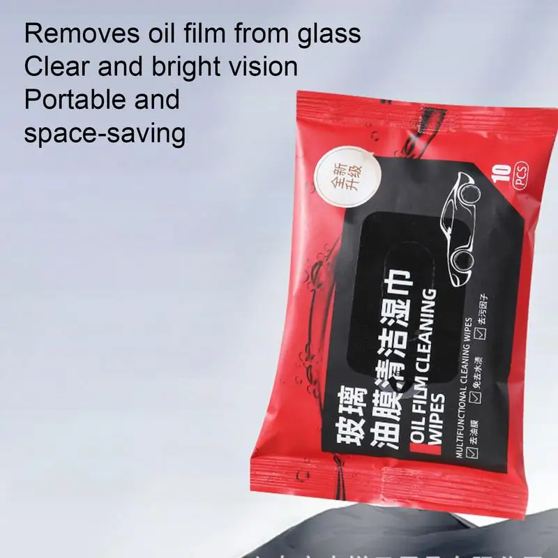 Car Glass Oil Film Removal Wipes Car Windshield Cleaner Cleaning Wipes Dusting Wipes Portable Windshield Oil Film Cleaner for