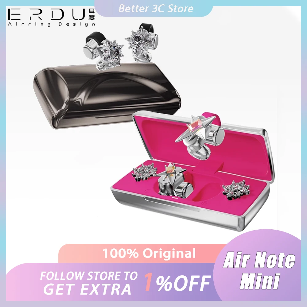 

ERDU Air Note Mini Earclip Earphone Earring Ornaments Wireless Bluetooth Earphones Call Noise Reduction Waterproof Girls' Gifts