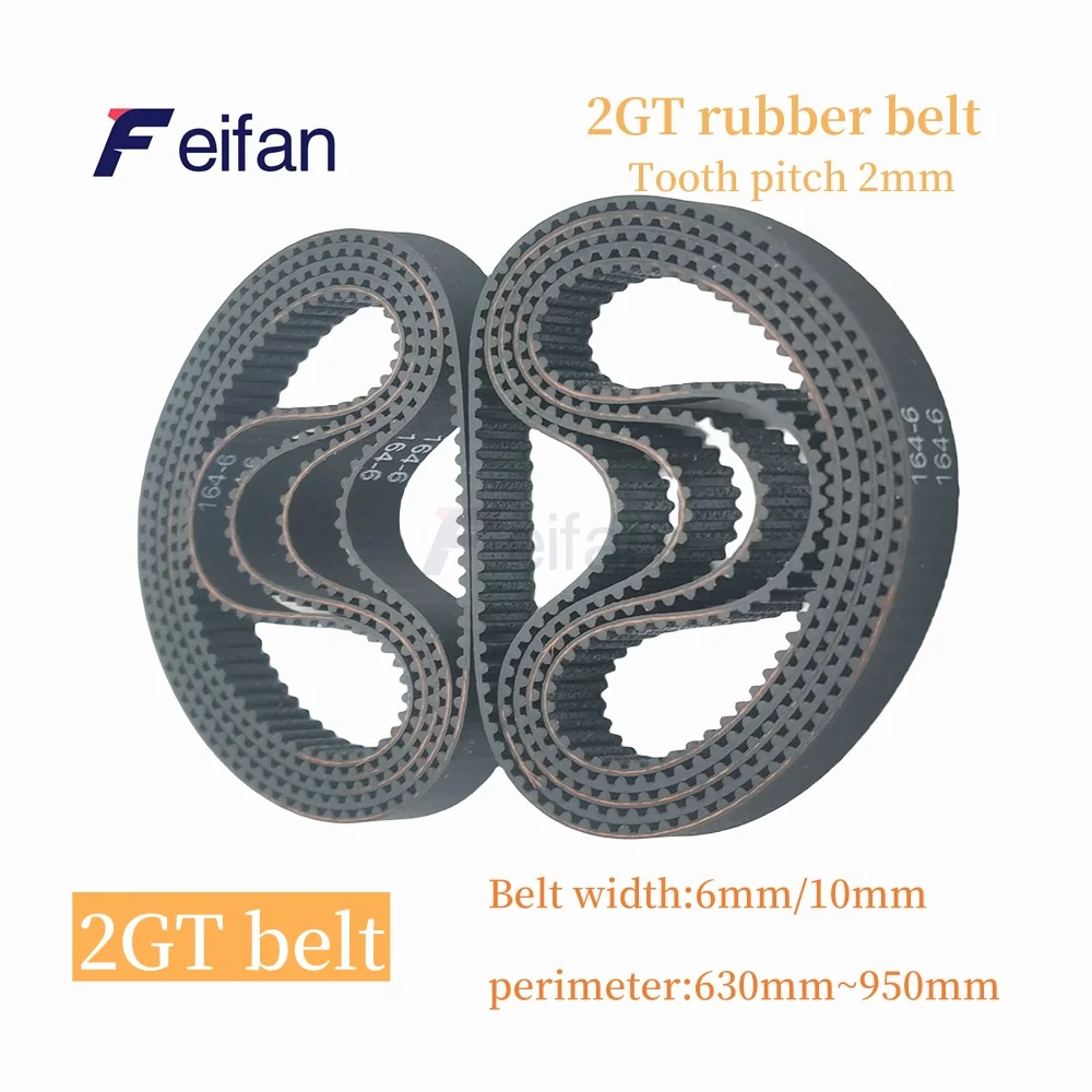 

GT2 2GT Width 6mm/10mm Rubber Belt Synchronous Belt Circular Belt Circumference 630mm-950mm ，Suitable For 3D Printer Accessories