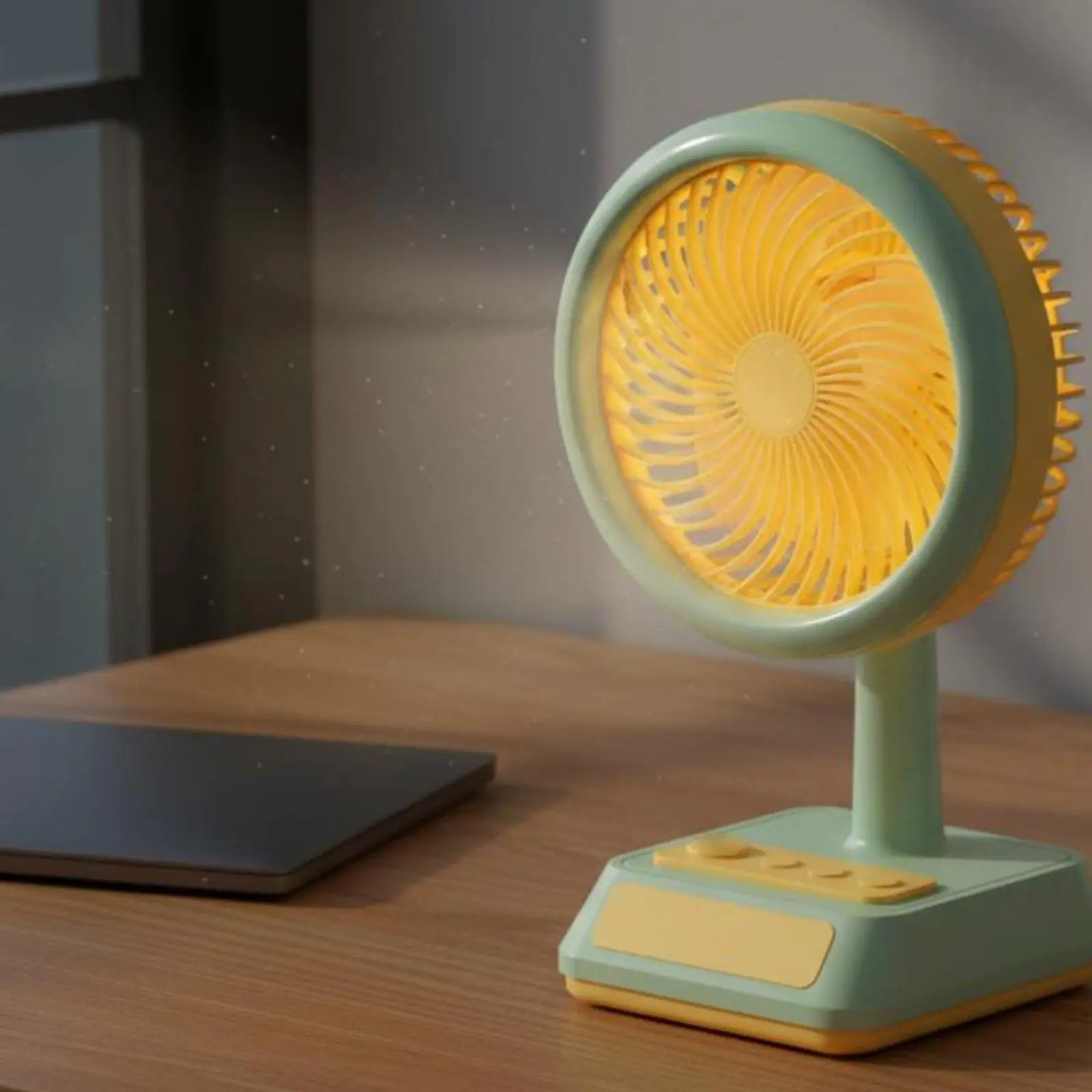 Usb Desk Fan Multi-functional Portable Cooling Fan Adjustable Speed Battery Operated Table Fan for Daily Use