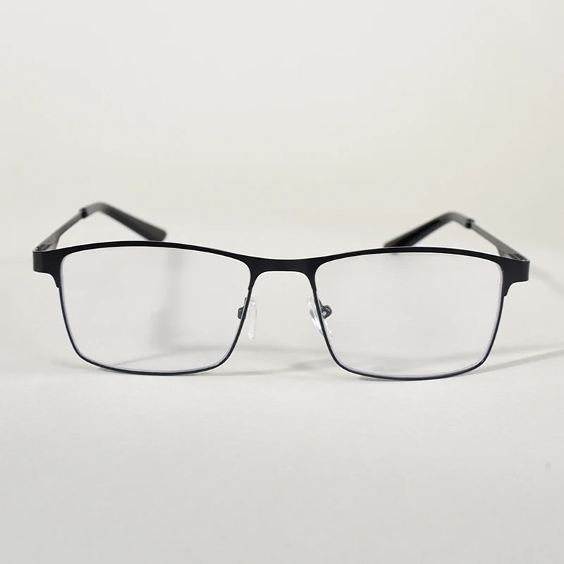 Edelstahl-Vollformat-Anti-Blaulicht-Presbyopie-Brille für Unternehmen, übergroße Metallbrille für Männer + 75 + 125 + 175 + 225 + 275 – Detail 3