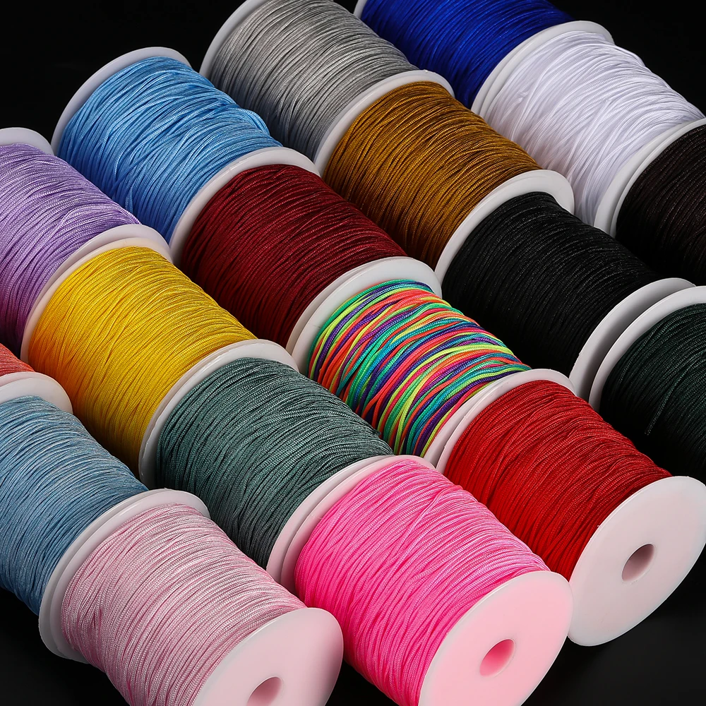 

150m Colored Nylon Jade Line 1.5mm Inelastic Rope Thread for DIY Craft Jewelry Making Bracelets Necklaces Supplies