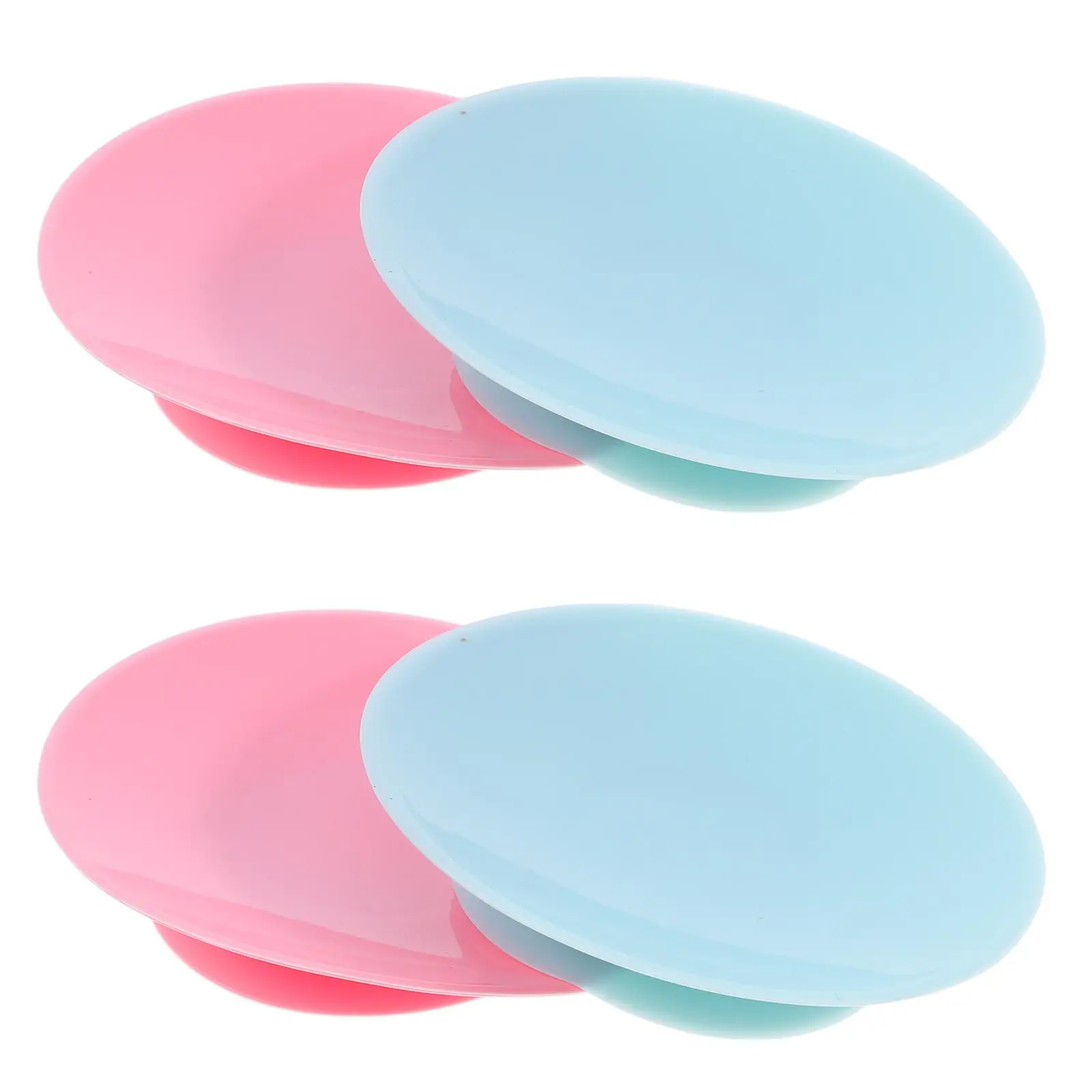 

4 Pcs Double Sided Silicone Children Bowl Anti Fall Suction Cup Non Slip Plate Tableware Sucker Toddler Food Bowl Fixer Baby