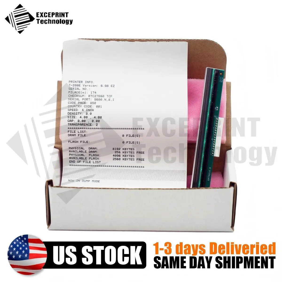 7FM03784000 B-EV4D/B-EV4T 4" Thermal Printhead for Toshiba B-EV4D/B-EV4T 203DPI Barcode Label Printers Print Head