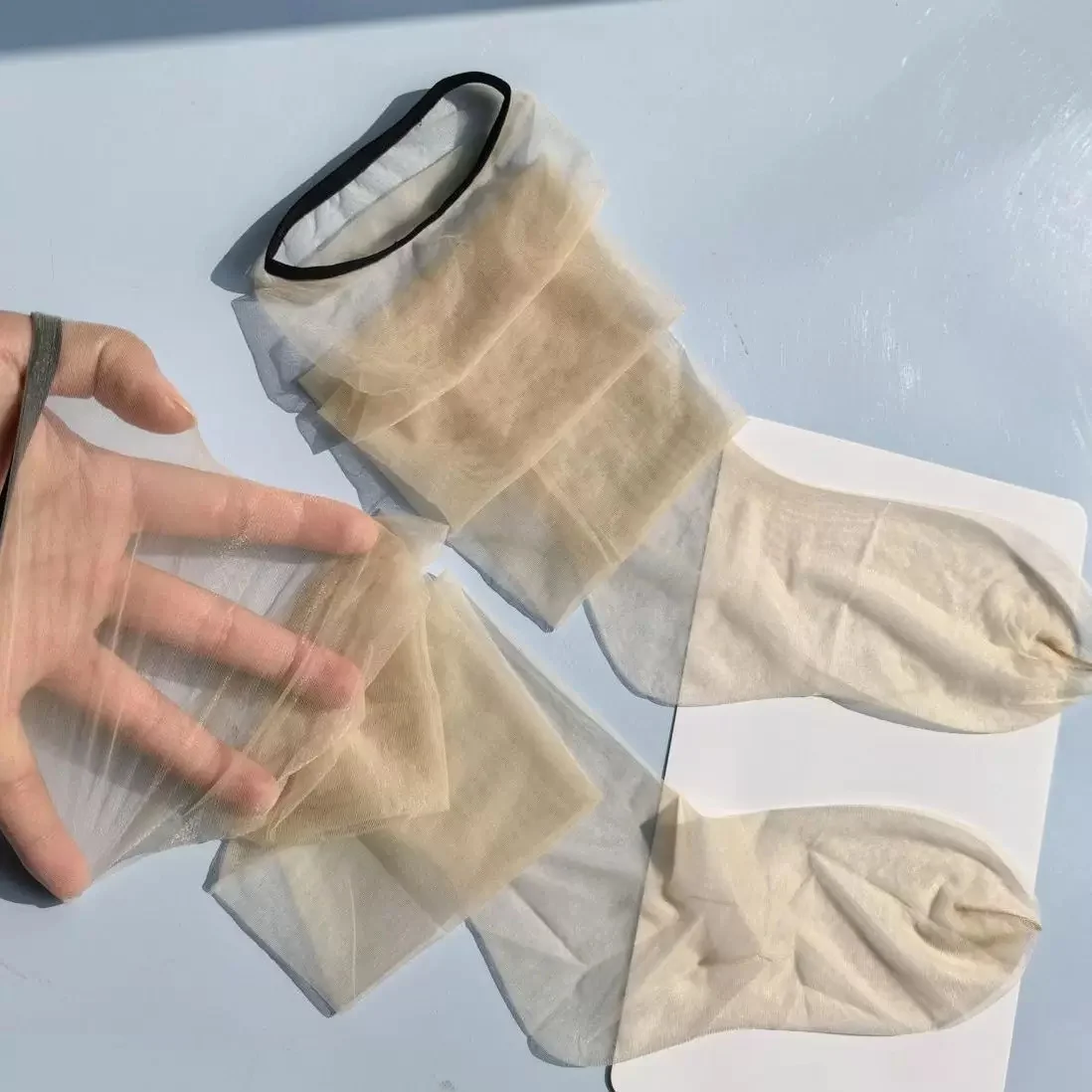 1 Paar/3 Paar 0D hautfreundliche transparente Strümpfe für den Sommer, unsichtbare Overknee-Strümpfe für Damen, einfarbig, atmungsaktiv, für den täglichen Gebrauch