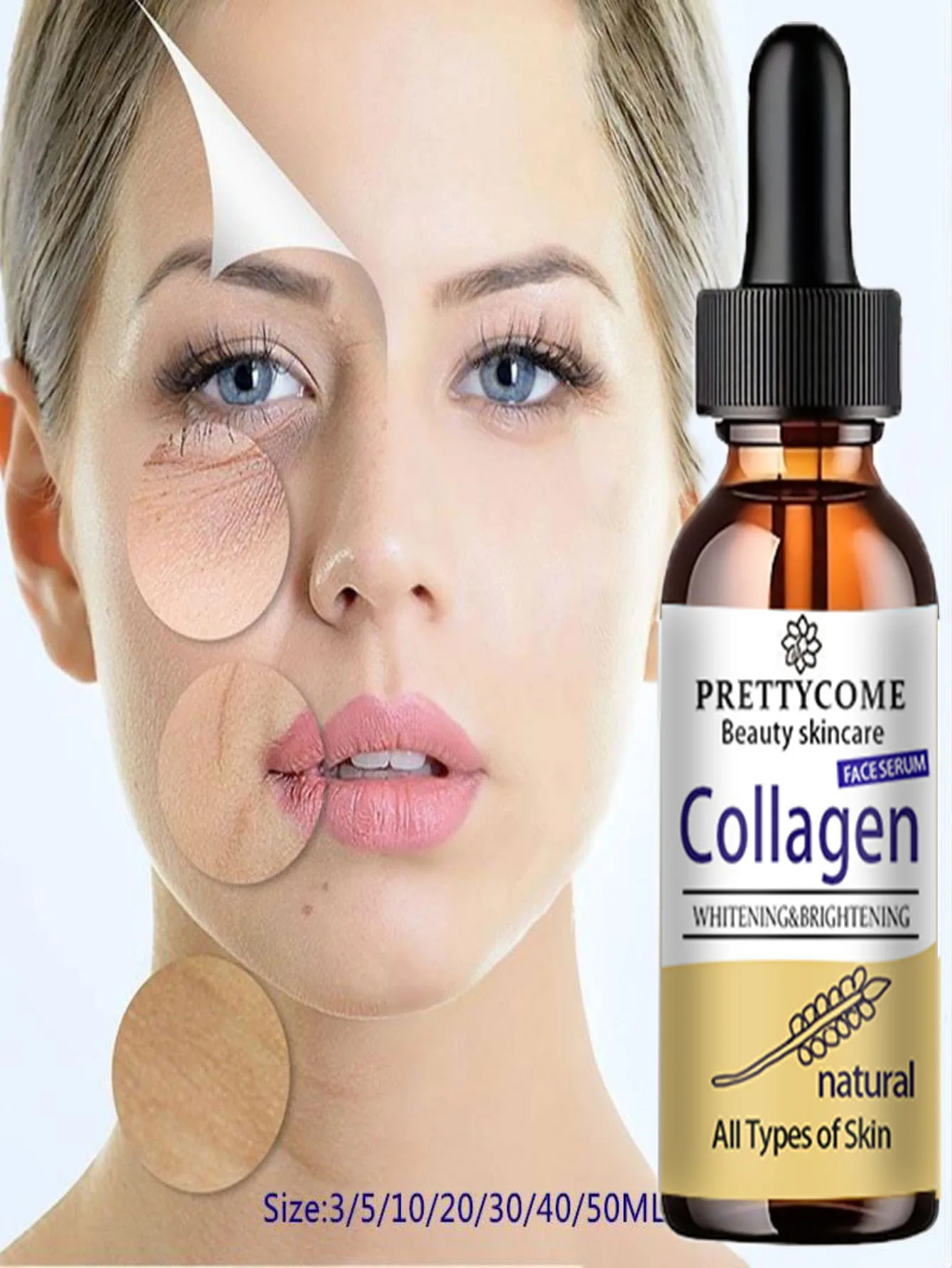 collagen essence for skin care shrinks pores, reduces fine lines, nourishes skin, and cleans face