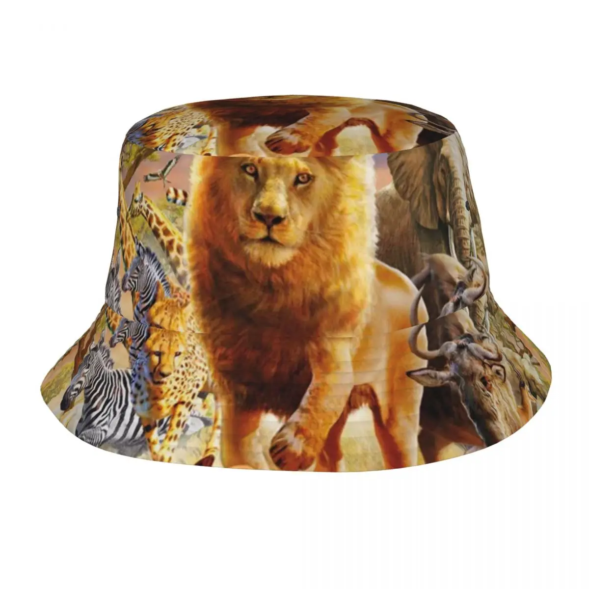 

Safari Different Animals Unisex Casual Sun Hat Bucket Bob Hip Hop Cap Fisherman Panama