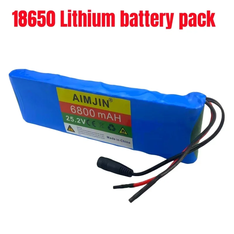 6S2P 25.2V 6.8Ah 18650 Lithium Ion Battery Pack 24V 6800mAH with BMS