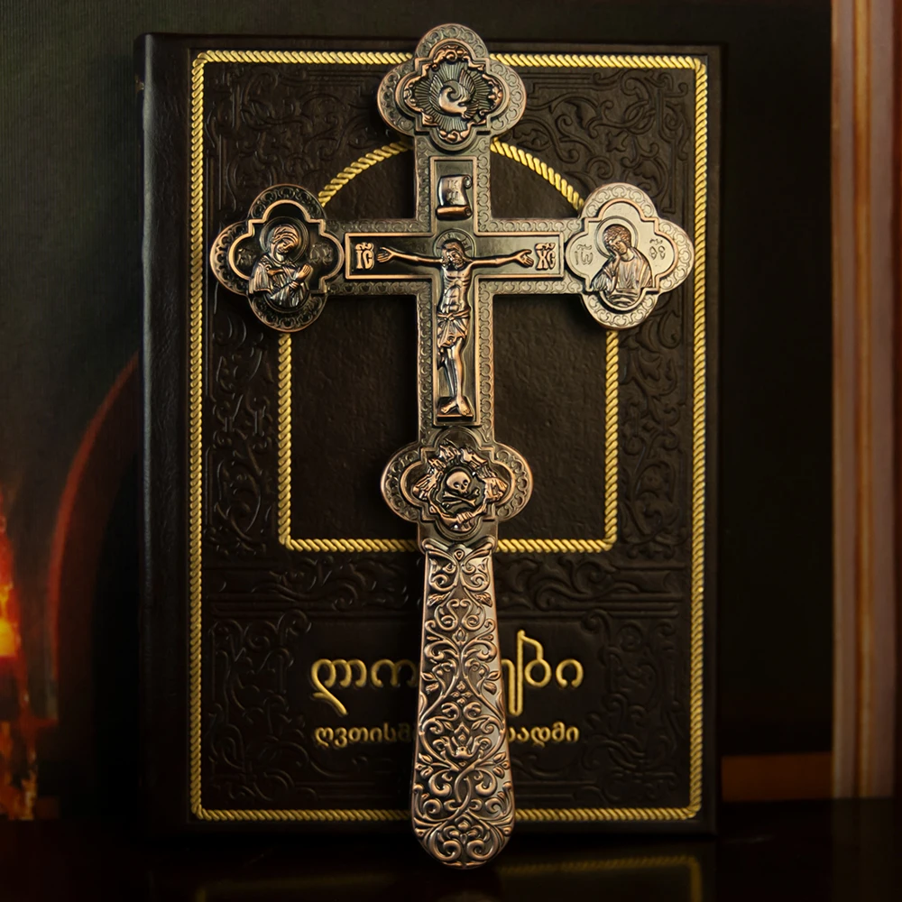New 2026 Prayer for the Cross of Orthodox Cross Alloy Cross Church Decoration Handheld Cross Pastor Ritual Supplies Handicrafts