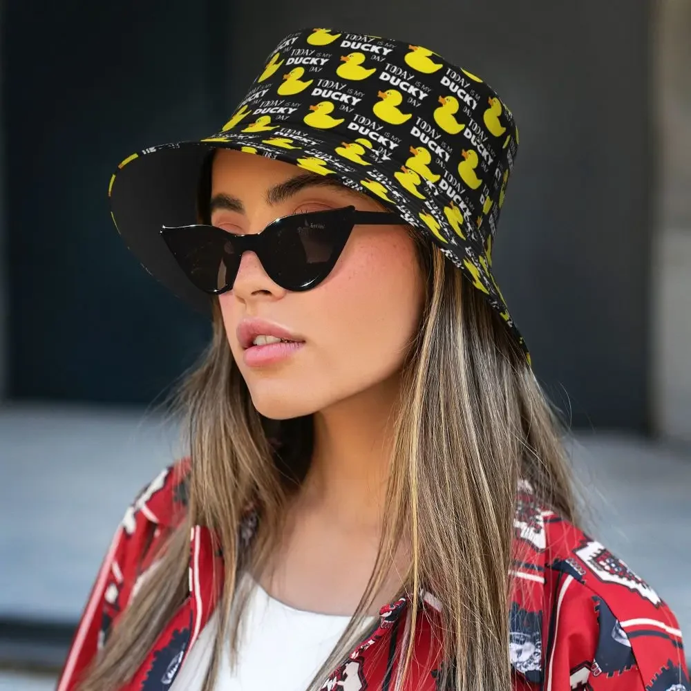 اليوم هو يوم البجي موضة الرجال والنساء قبعات للحماية من الشمس الكبار الترفيه السفر صياد قبعة الكرتون بطة بطة