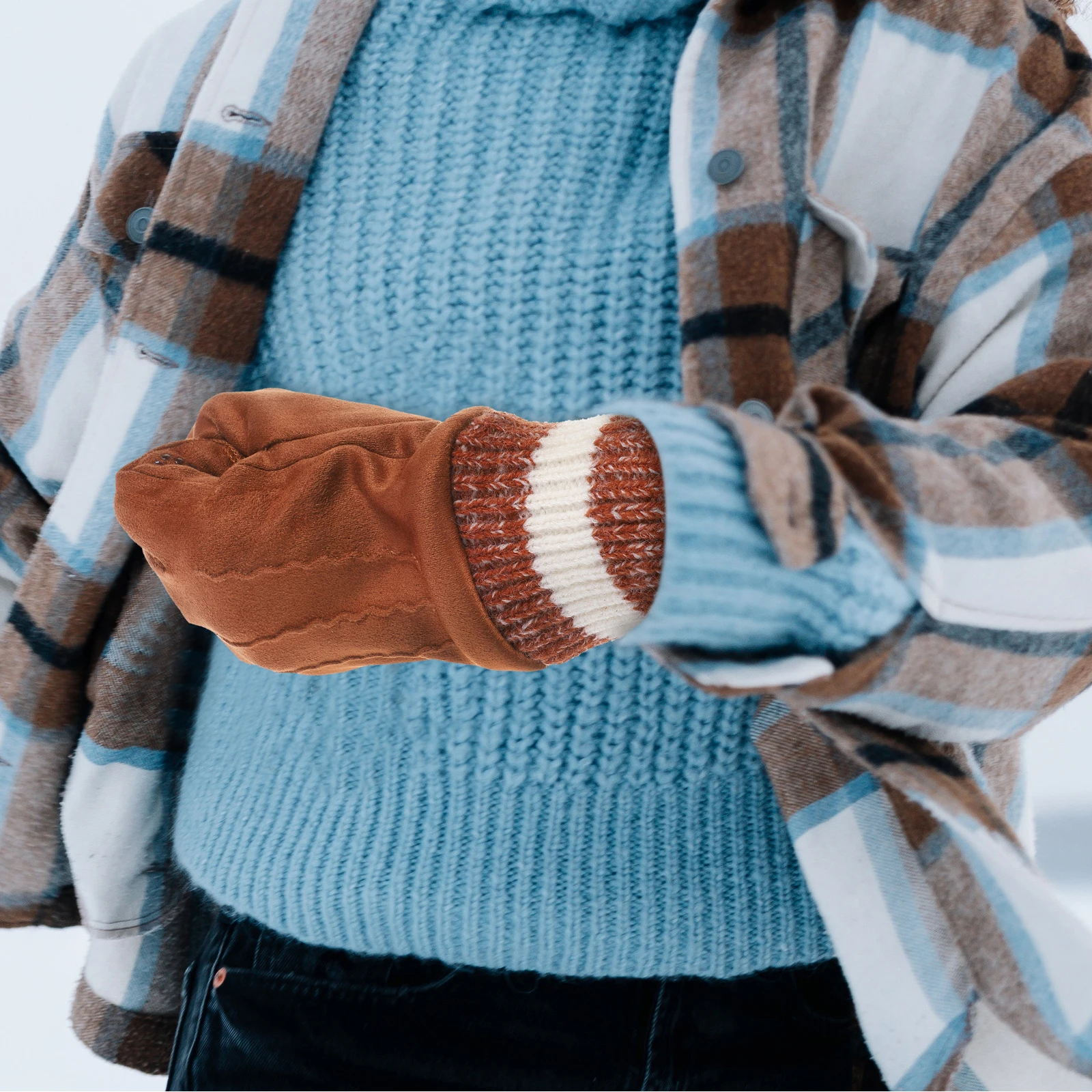 

1 Pair Windproof Thermal Gloves Men Women Winter Cycling Riding Touchscreen Warm Outdoor Sports Driving Running Hiking Biking