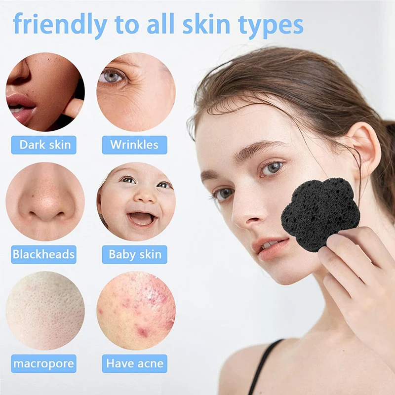 New 10/20/50PCS Makeup Removal Sponge Heart Shaped Cellulose Sponge Wood Pulp Cotton Face Washing Cleansing Sponge Cosmetic Puff