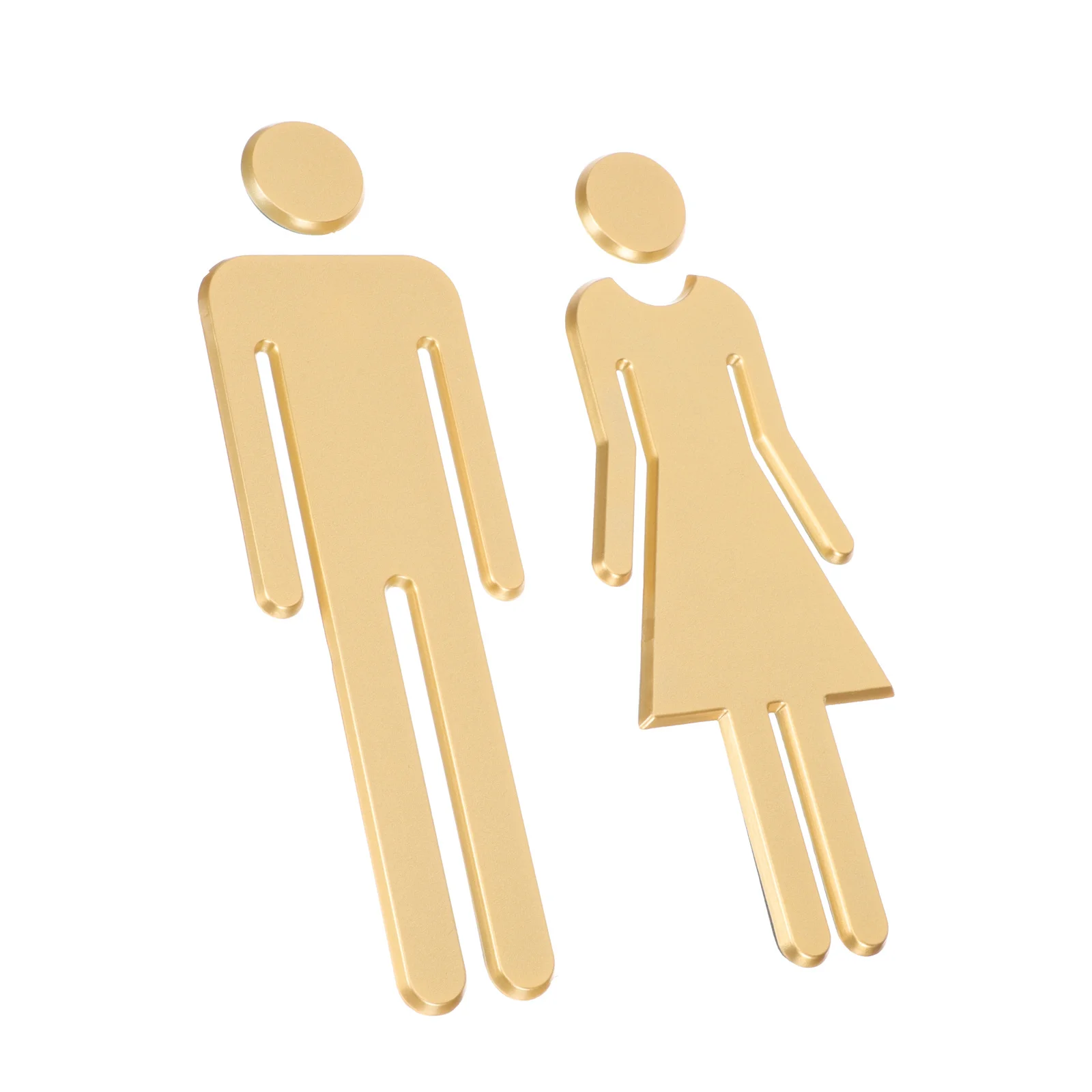 

2Pcs Modern Acrylic Washroom Signs for Women Men Restroom Identification Plates Easy-Install Toilet Symbol Markers for Public