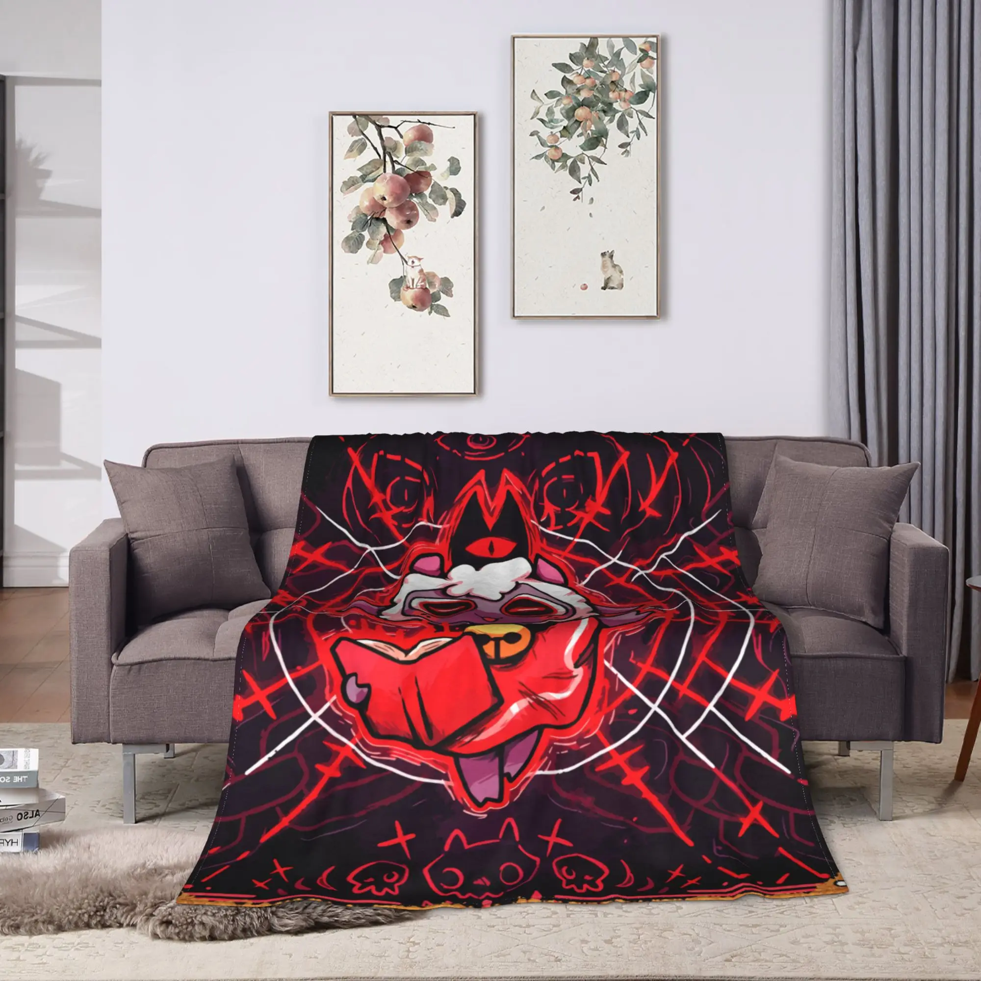Cult Of The Lamb Blanket  Warm Street Trend Plush Throw Blanket For Child Couch Bed Flannel Bedspread Bed Cover