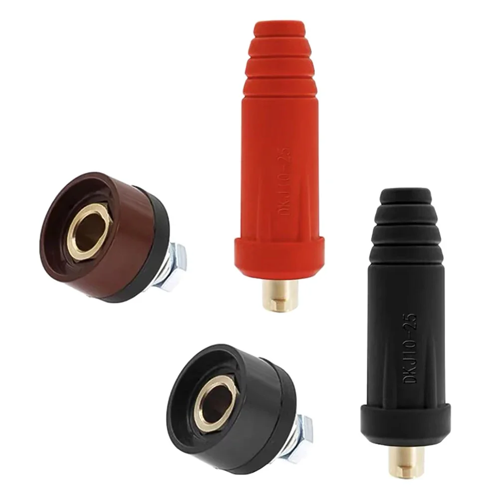 Soldagem Cabo Painel Conector Soquete Set, encaixe rápido Plug Connector, máquina TIG, DKJ10-25, 2Pcs