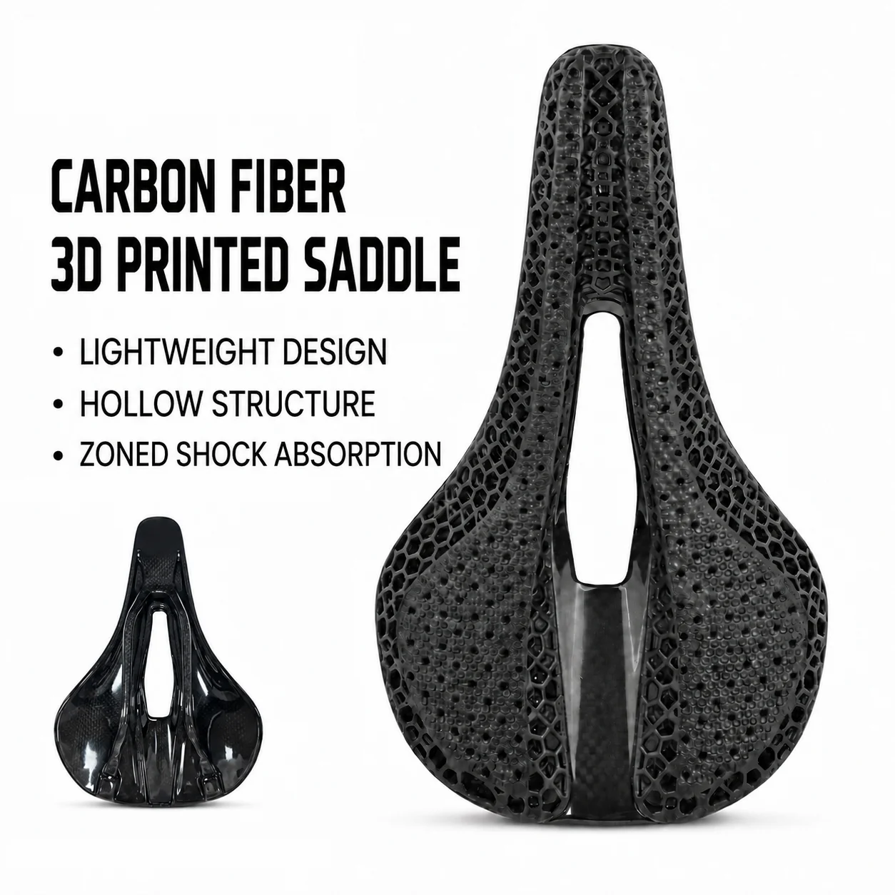 VXM Rennrad 3D-gedruckter Hohlkissen-Sattel aus ultraleichtem Carbonfaser-Mountainbike-Klappmaterial mit Satteltasche – Detail 11
