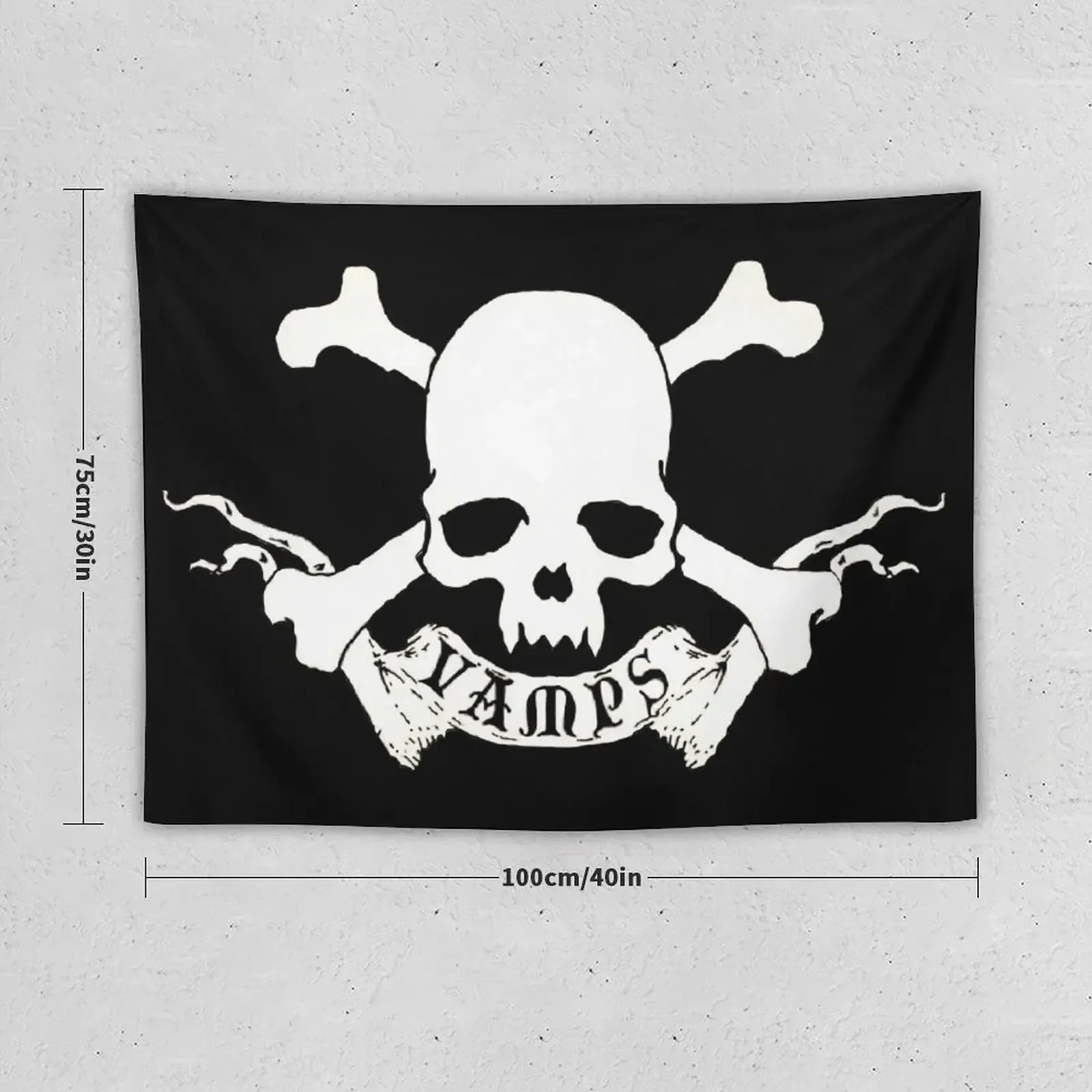 Vamps Jolly Roger Tapestry Aesthetic Room Decors Aesthetic Room Decorations Tapestry