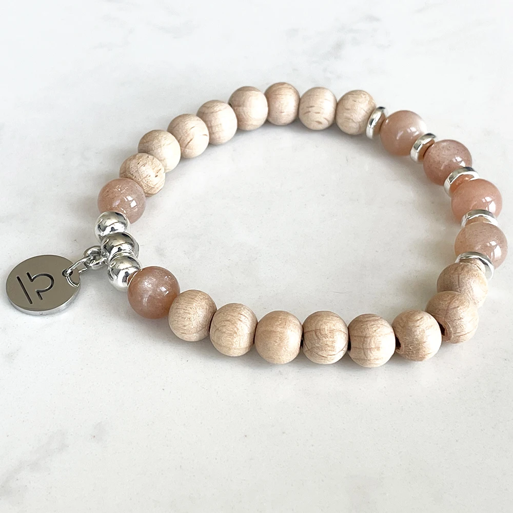 MG1739 New Design Libra Zodiac Bracelet For Women 8 MM Woodbaeds A Grade Sunstone Chakra Wrist Mala Handmade Gemstone Jewelry  E