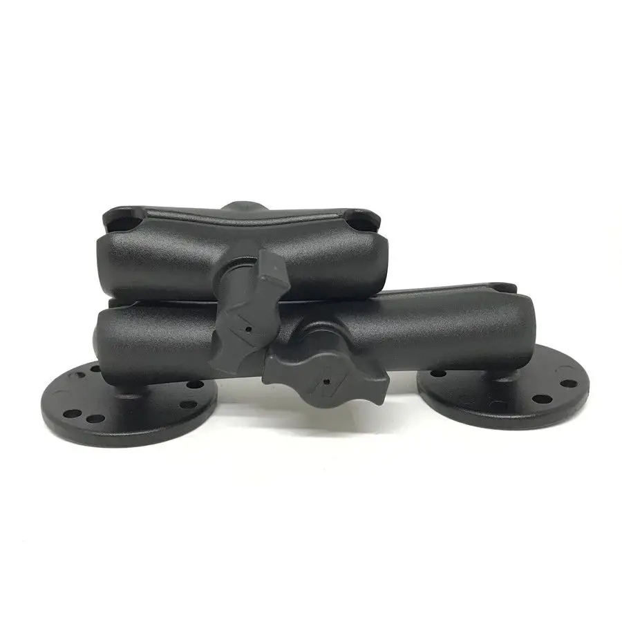 1'' Universal Double Ball Mount with 9cm Medium Arm round Plates Drill-Down Forklift Car Holder Mounting for Ram Mount