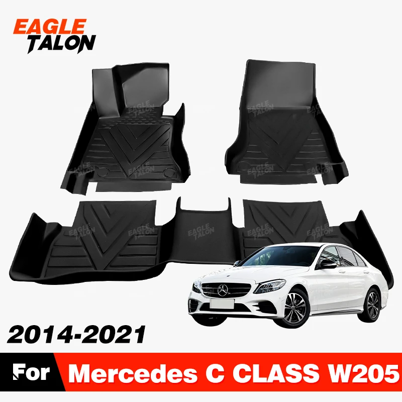 Custom TPE Car Floor Mat For Mercedes-Benz C CLASS W205  2014-2021 20 19 18 17 16 15 Carpet Cover Interior Protector Accessories