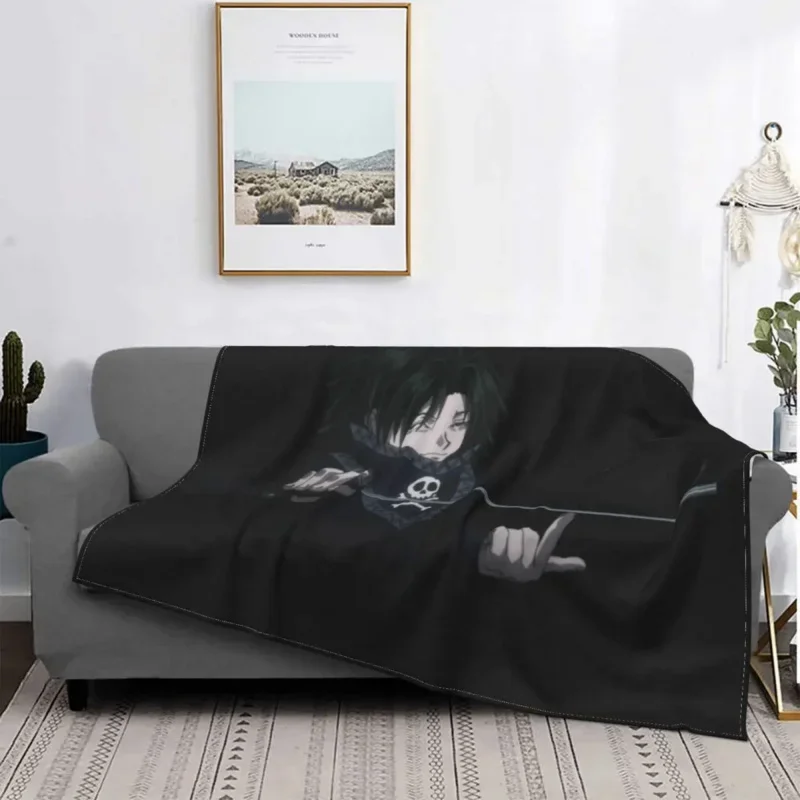 Feitan Sword Blankets Warm Flannel Hunter X Hunter Throw Blanket for Bedding Couch Bedspread