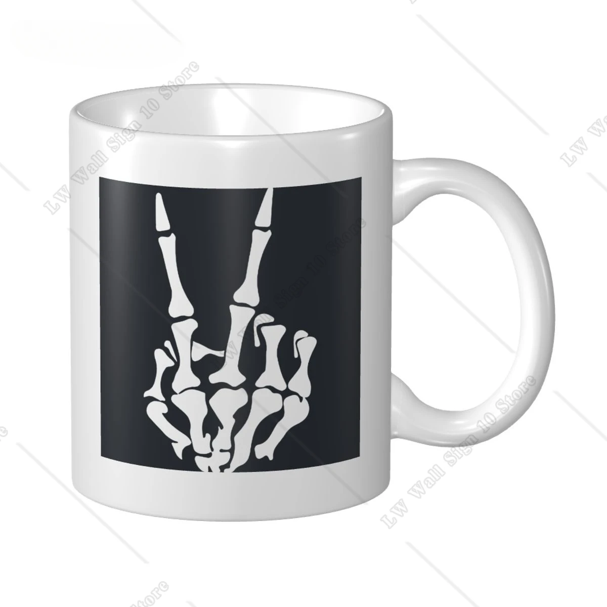 

Personalised Skeleton Hand Mug 11oz Ceramic Coffee Mug Cup Dropshipping