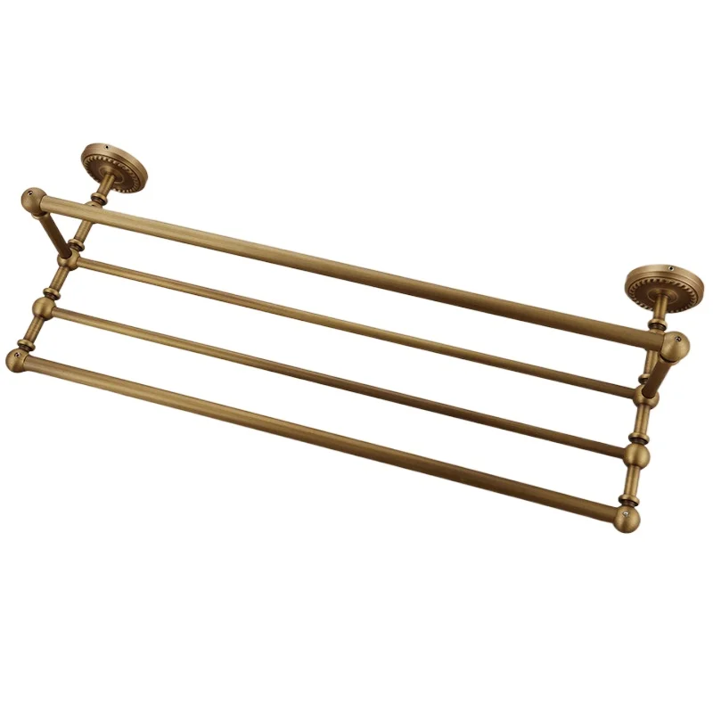 

Антикварная вешалка для полотенец без перфорации, набор подвесок для хранения в ванной комнате, винтажная европейская вешалка для полотенец, латунь