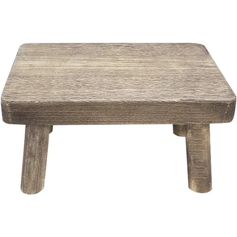 Adult Wooden Step Stool - Very Sturdy, Great Kids Step Stool Perfect for High Beds, Reach High Places in Kitchen, Bathroom,