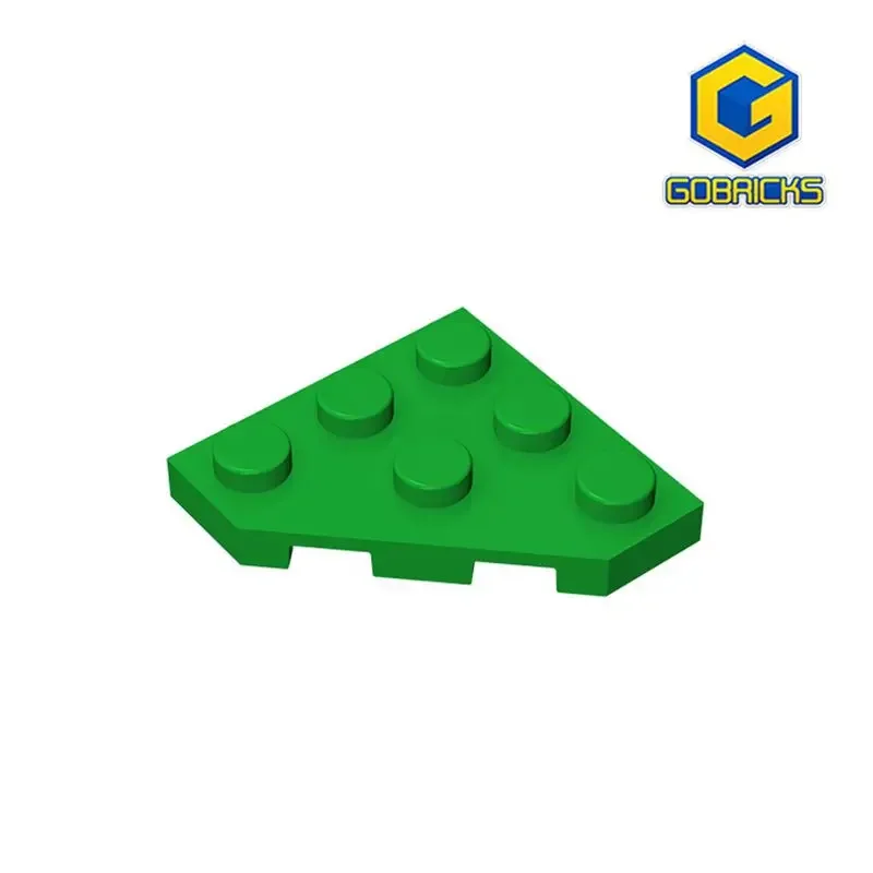 Gobricks GDS-556 Wedge, Plate 3 x 3 Cut Corner  compatible with lego 2450 pieces of children\'s DIY Building Blocks Technical