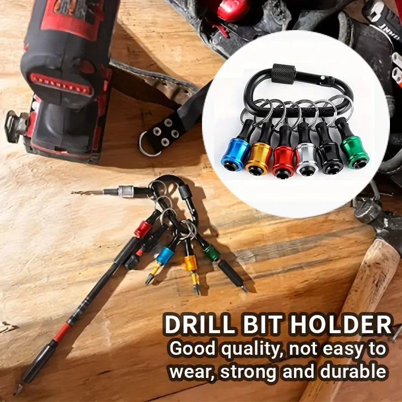 Hexagonal Shank Screwdriver Head Holder Extension Rod Key Chain Adapter Drill Bit Quick Replacement Portable Hand-