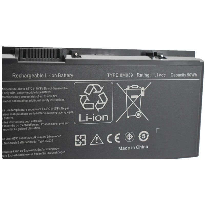 CSMHY New 8M039 Laptop Battery For Dell Precision M2400 M4400 M6400 M6500 312-0873 C565C DW842 KR854 J012F 11.1V 90WH