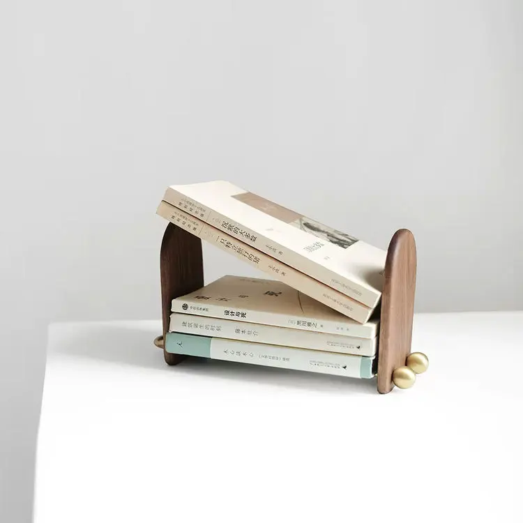 Nordic simple bookshelf folder book file home model room hotel homestay study desktop storage rack ornament