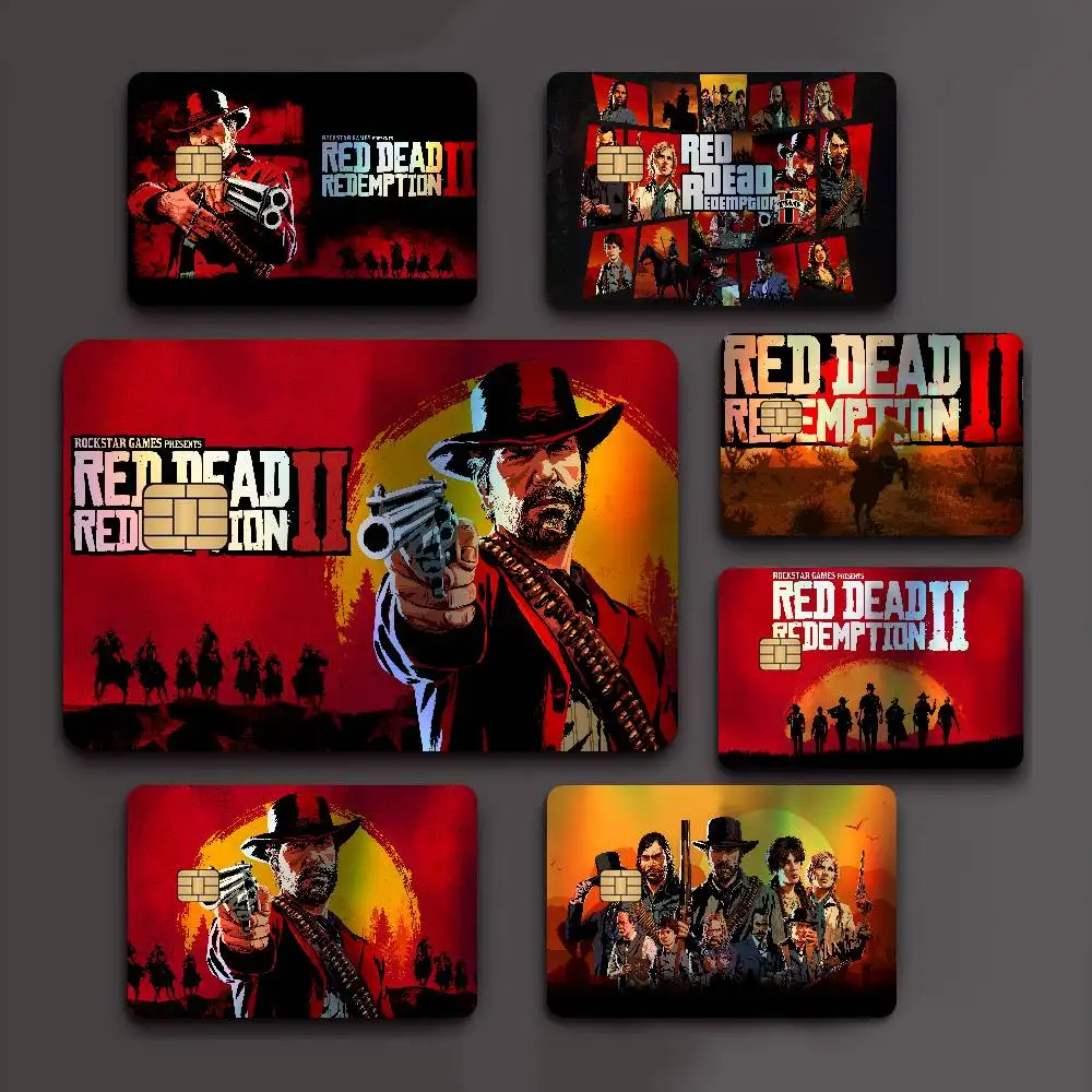 Autocollants pour cartes bancaires Game R-Red D-DeadS Redemption Rainbow Laser, autocollants adhésifs imperméables, ornement quotidien
