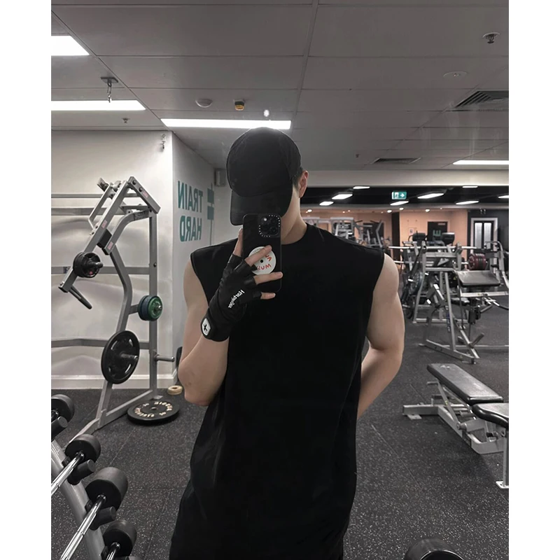 Summer Quick-Dry Sleeveless Tank Top Men's Fitness Sports Base Layer Casual Top