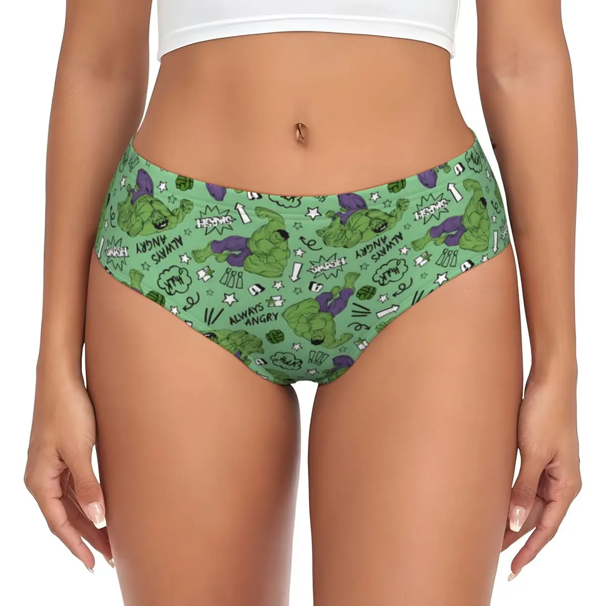 Женские короткие трусики в стиле панк с героями Халка на заказ, женское комфортное горячее нижнее белье, трусы