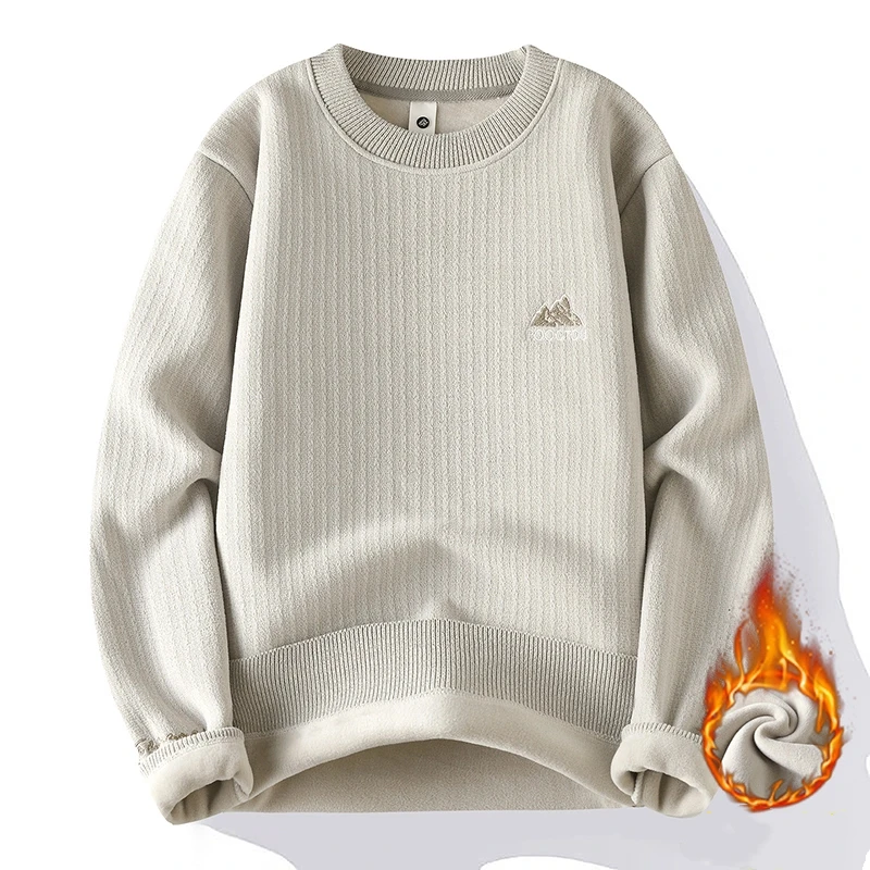 

Мужской повседневный молодежный толстый вязаный свитер с вырезом, модный универсальный модный удобный осенний вязаный свитер для мужчин