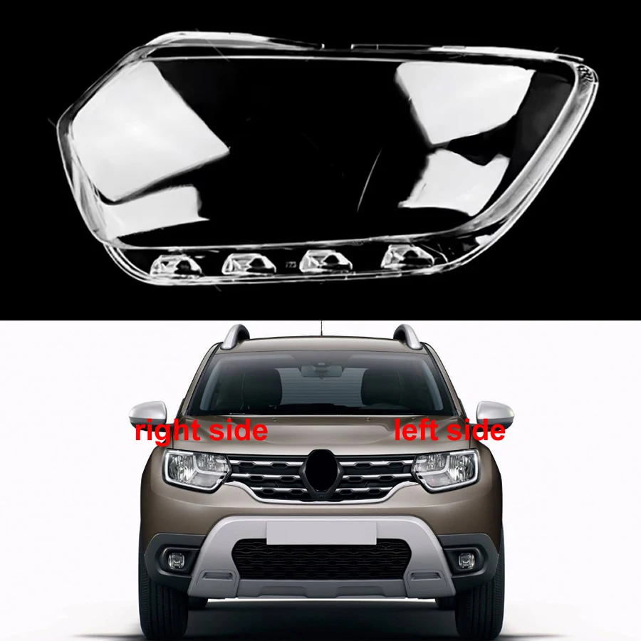 For Renault Duster 2018 2019 2021 2022 Car Accessories Headlamp Cover Transparent Lampshade Case Headlight Shell Lens Plexiglass