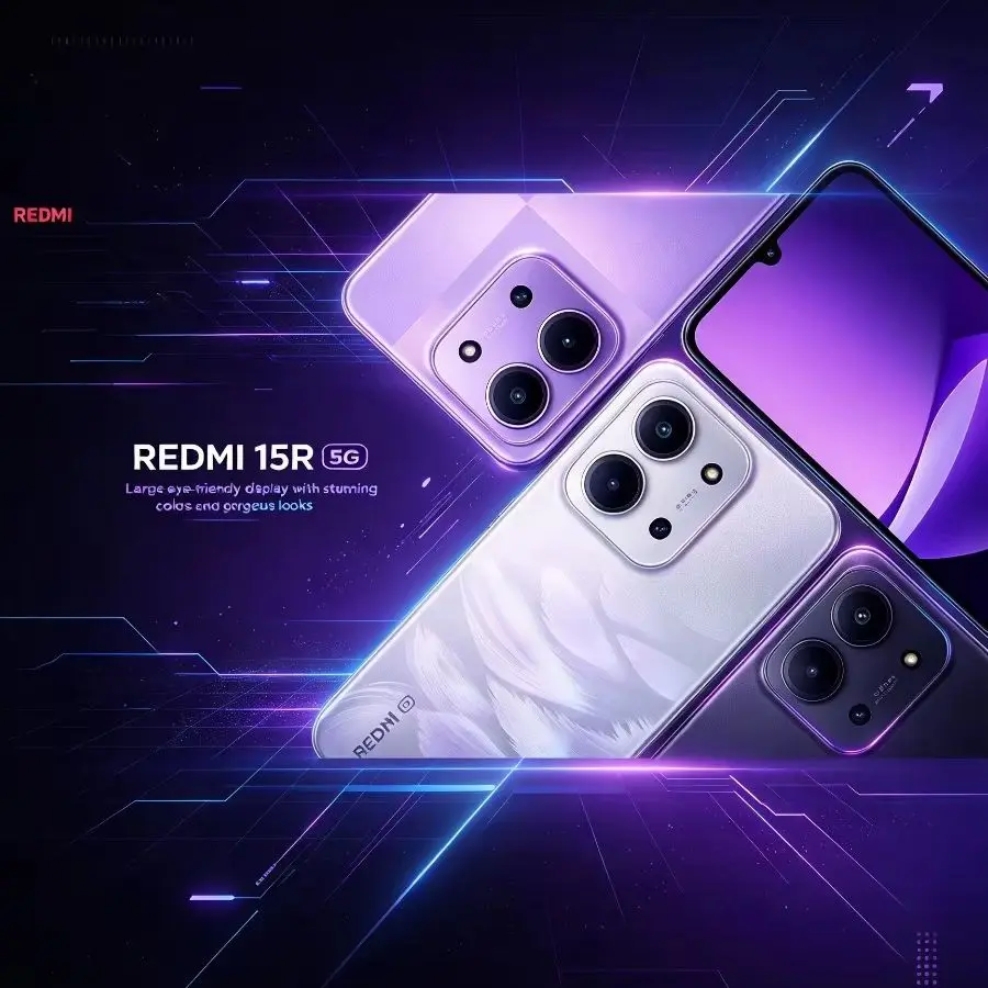 The 2026 Redmi 15R smartphone, in the 8+256 GB variant, supports dual SIM cards and features a 6.9-inch LCD display, a Dimensity