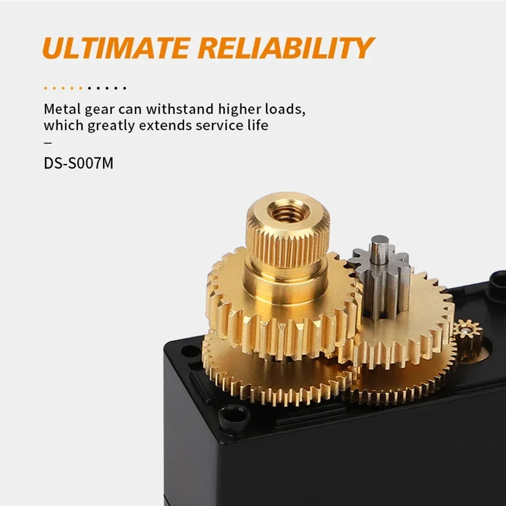 DSPOWER 17G/21G Mikro-Digital-Wasserdichtes Servo mit Kunststoff-/Metallgetriebe für 1/16 1/18 RC Mini Auto LKW Boot Roboter Modell Upgrade-Teile – Detail 4