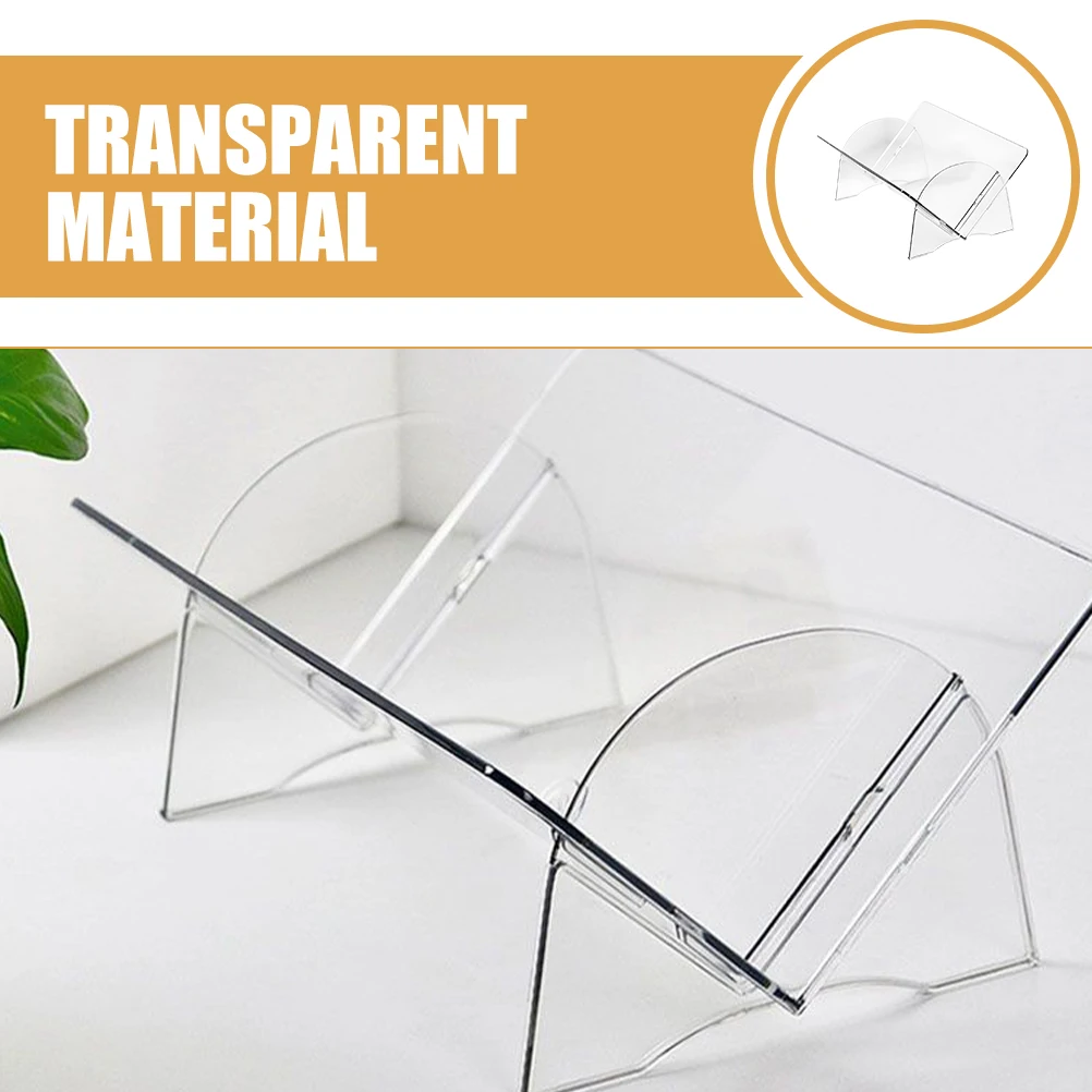 

Desktop Bookshelf Organizer Storage Rack for Books Magazines White Modern Office Transparent Detachable Simple Installation