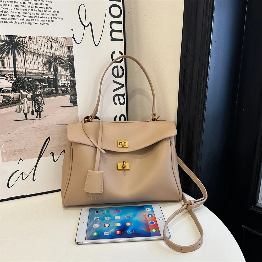 handtasche damen taschen luxus designer Marken-Umhängetaschen, luxuriöse Damen-Umhängetaschen aus weichem PU-Leder, einfarbig, große Kapazität, Shopper-Taschen, 2025, neueste Luxus-Designer-Handtaschen – Detail 14